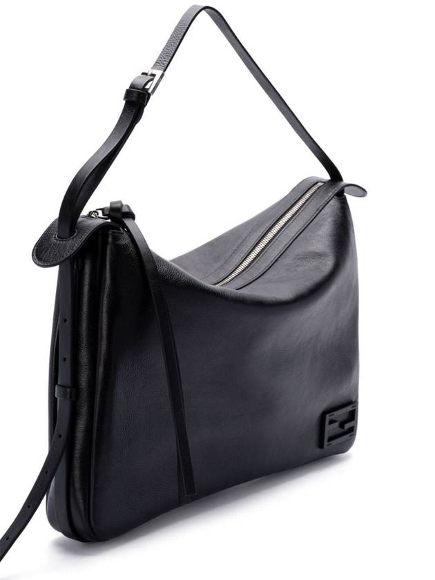Fendi Simply Large Leather Shoulder Bag Black