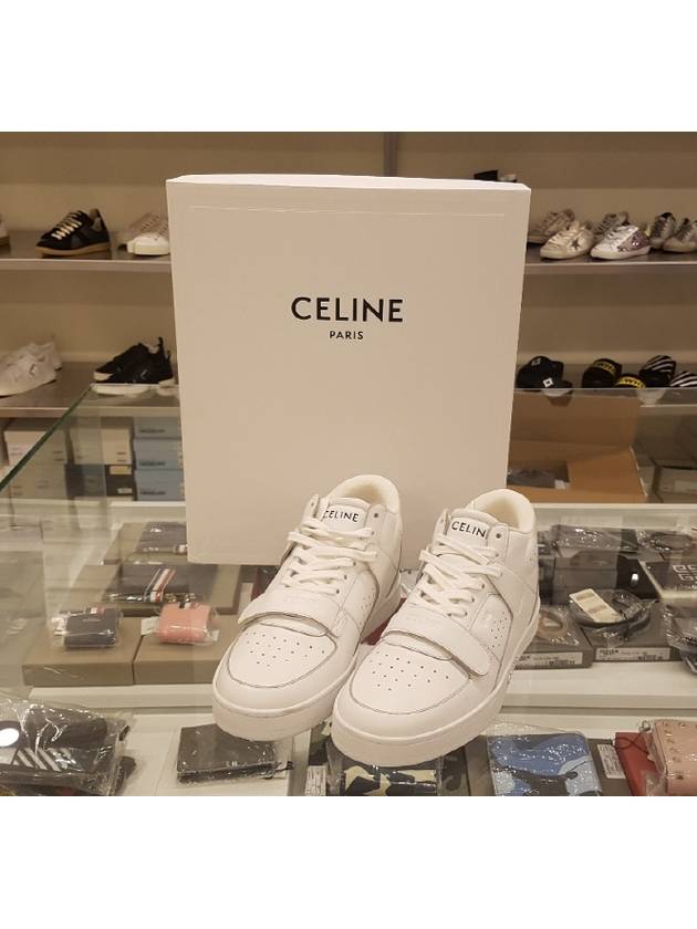 CELINE Velcro CT 02 Mid Top Sneakers White