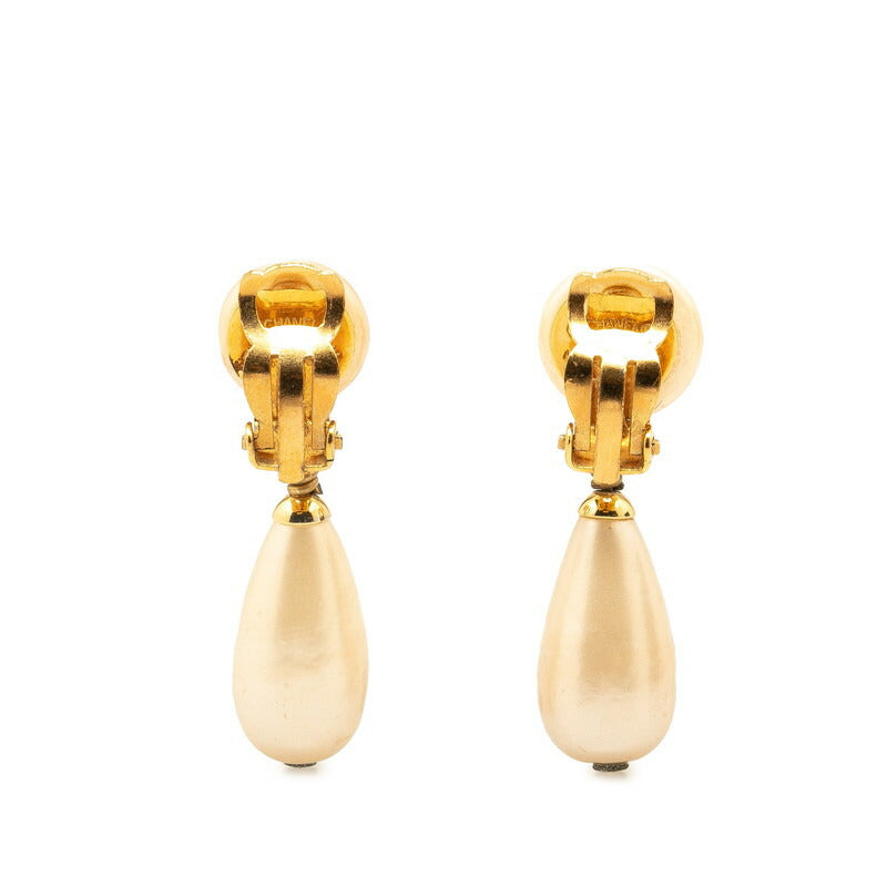 Chanel Vintage Coco Mark Earrings Gold