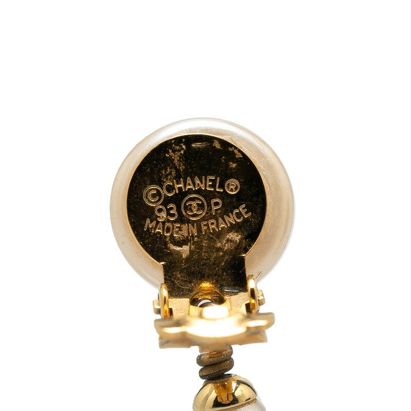 Chanel Vintage Coco Mark Earrings Gold