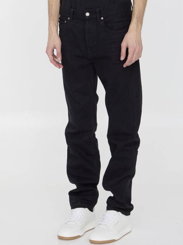 Saint Laurent Denim Cotton Straight Jeans Black