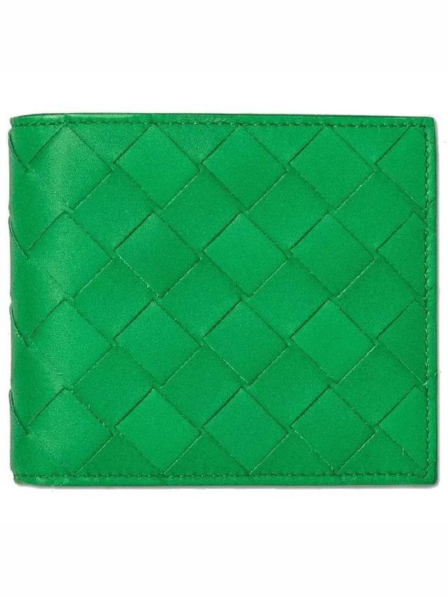Bottega Veneta Intrecciato Bifold Half Wallet Green