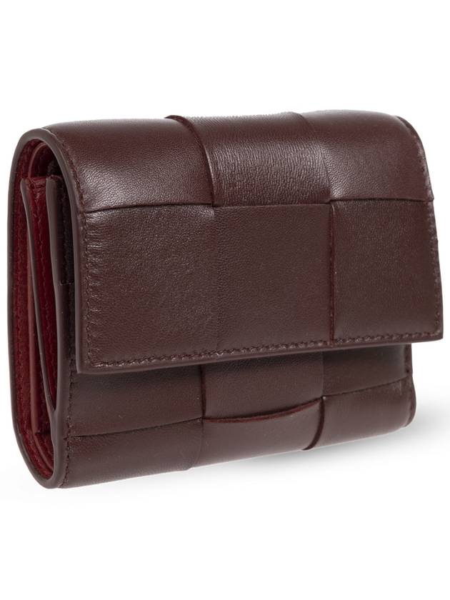 Bottega Veneta Bottega Veneta Wallet With Weaving, Women's, Burgundy