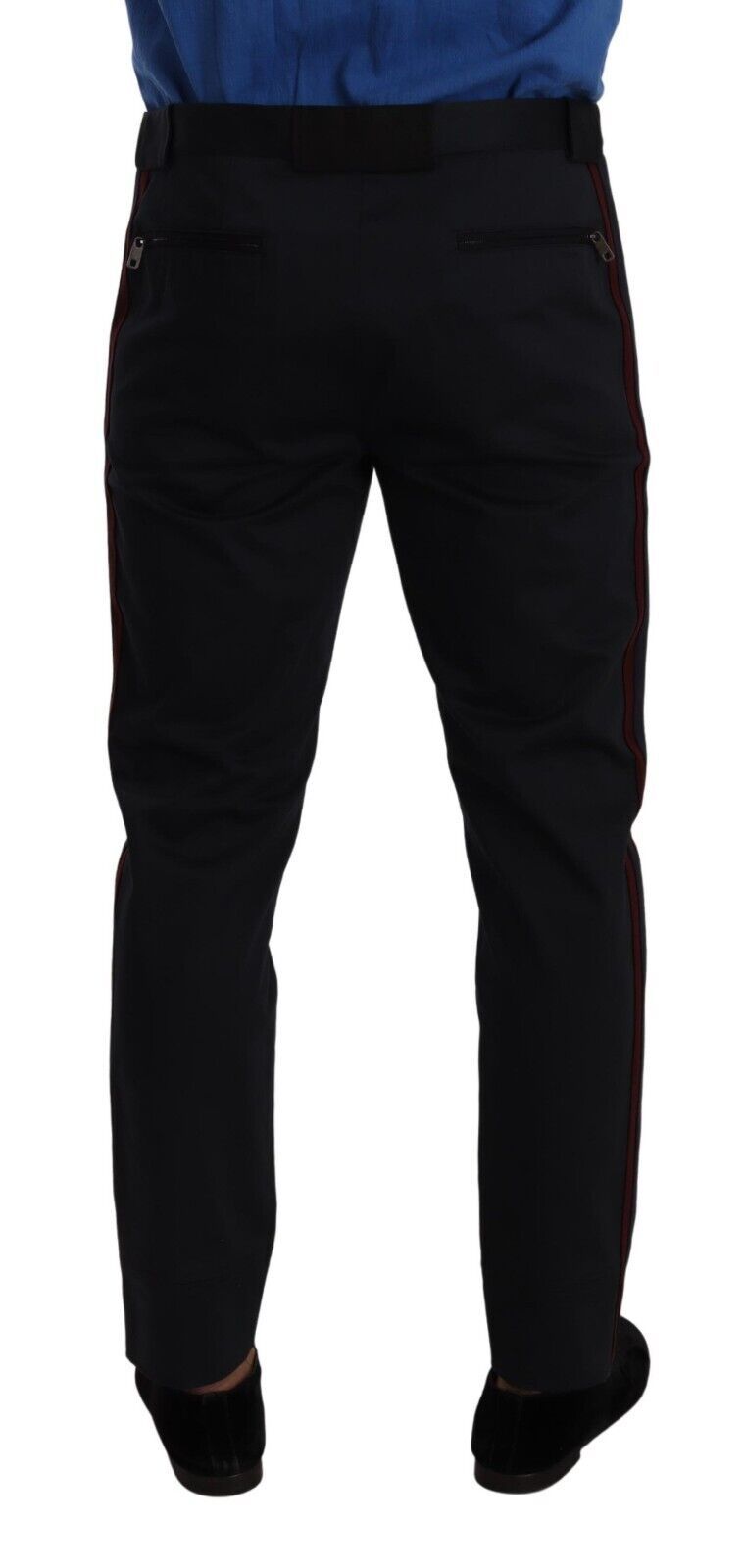 Dolce & Gabbana Blue Bordeaux Cotton Skinny Chino Men's Pants