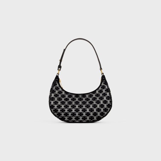 Ava Bag In Satin With Triomphe Strass