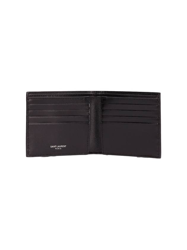 Saint Laurent East/West Wallet In Smooth Leather Black