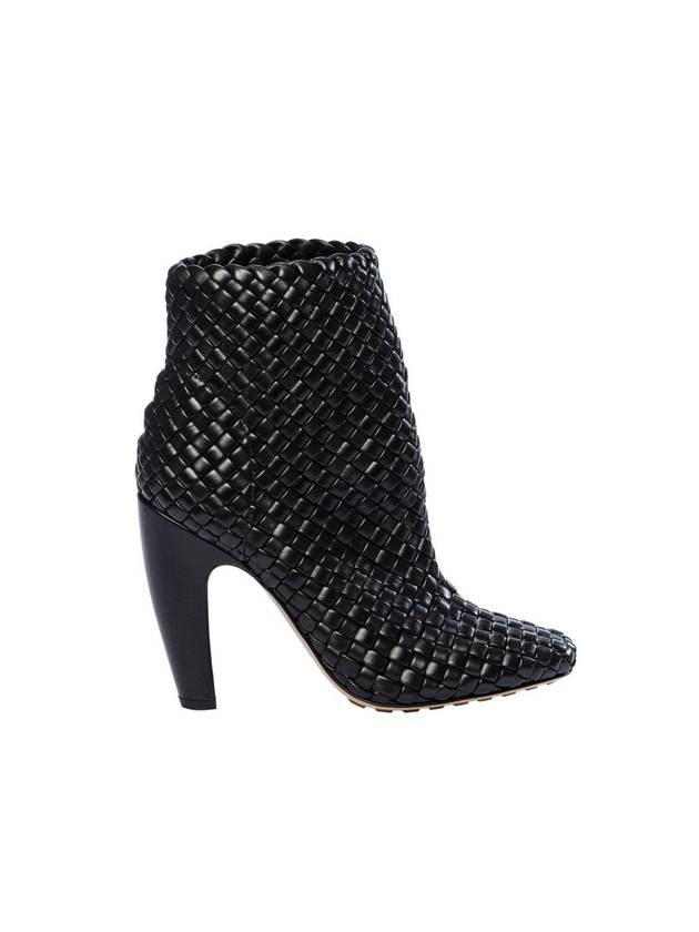 Bottega Veneta Women's Canalazzo Leather Ankle Boots Black