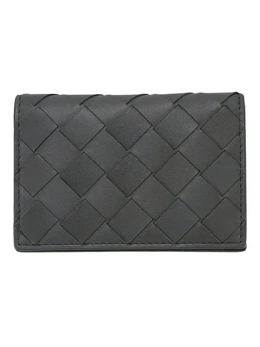 Bottega Veneta Intrecciato Card Wallet Grey