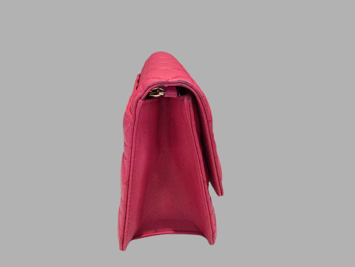 Christian  Dior Fuchsia Cannage Quilted Lambskin Leather Miss Dior Pouch Bag