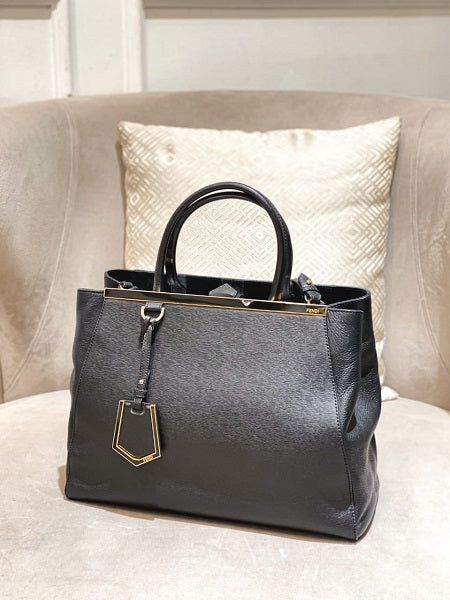 Fendi Black 2 Jour Large Bag