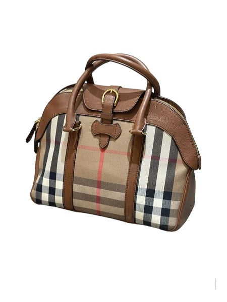 Burberry Brown House Check Satchel Bag
