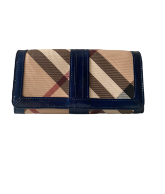 Burberry Blue Nova Check Long Wallet