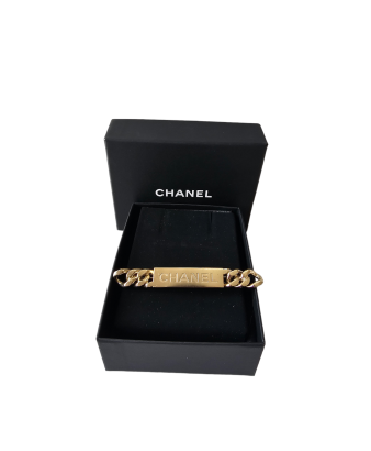 Chanel Gold Word Brooch