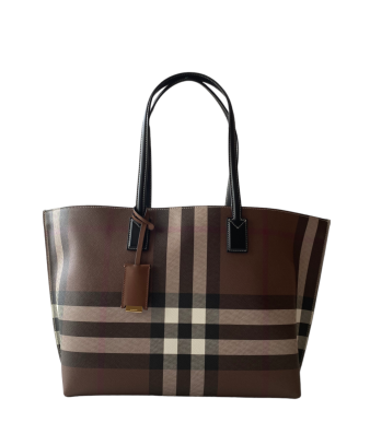 Burberry Bicolor Check Medium Tote Bag