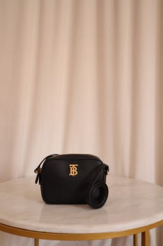 Burberry Black TB Camera Crossbody Bag