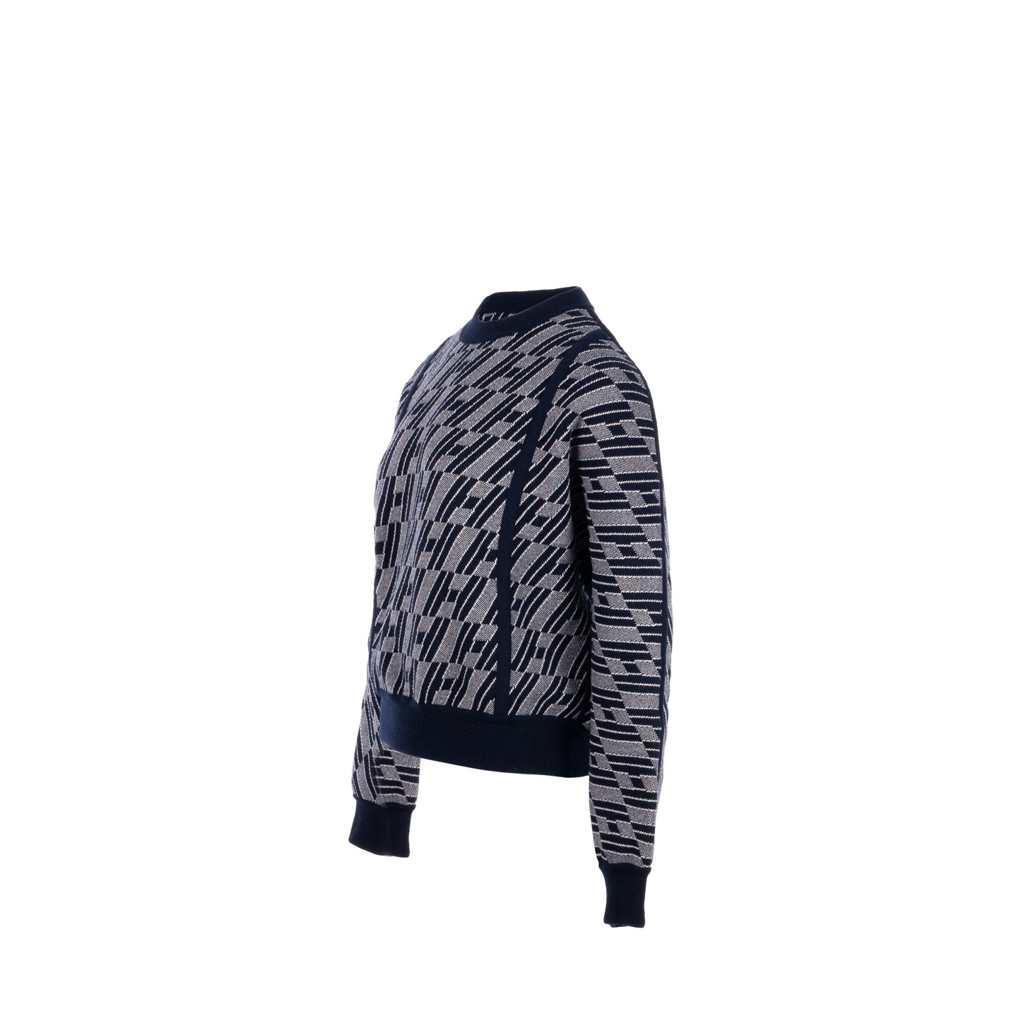 Hermes Size 36 Reversible Knit Cashmere/Cotton Blue Navy
