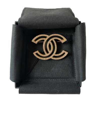 Chanel Gold CC Brooch