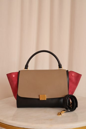 Celine Tricolor Trapeze Shoulder Bag