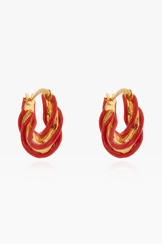 Bottega Veneta Silver earrings Red