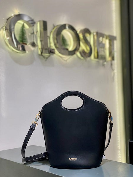 Burberry Black Pocket Bucket Shopping Small Bag