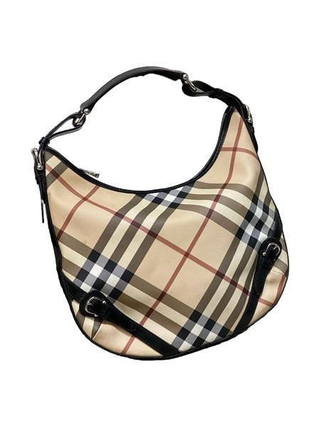 Burberry Black Nova Check Hobo Bag