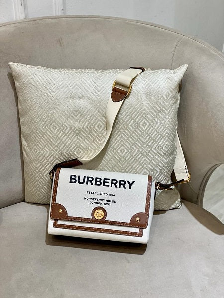 Burberry Bicolor Horseferry Print Note Crossbody Bag