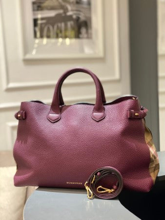 Burberry Burgundy Banner Bag