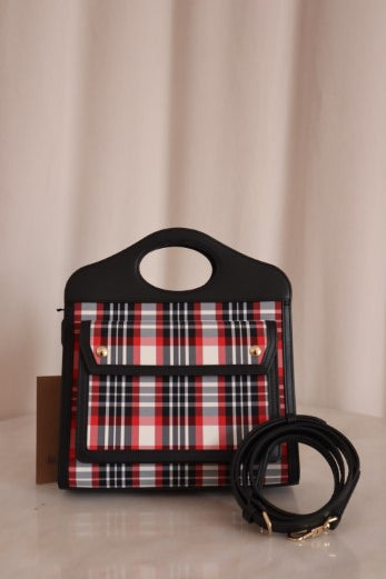 Burberry Bicolor Mini Bucket Tote Bag