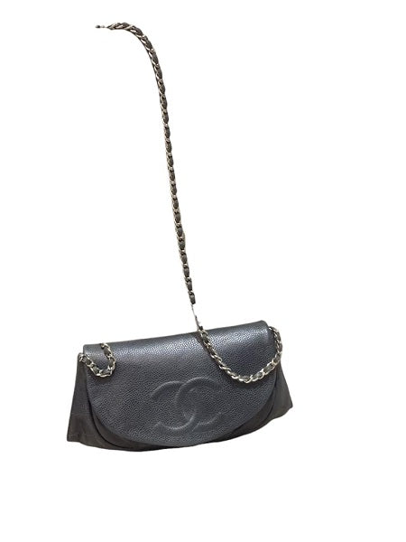 Chanel Navy Blue Half Moon WOC