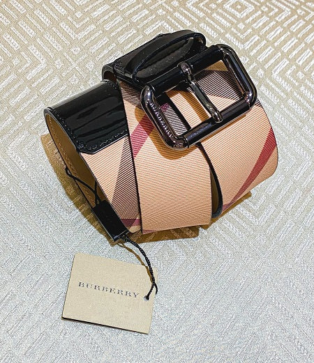 Burberry Black House Check Belt 38