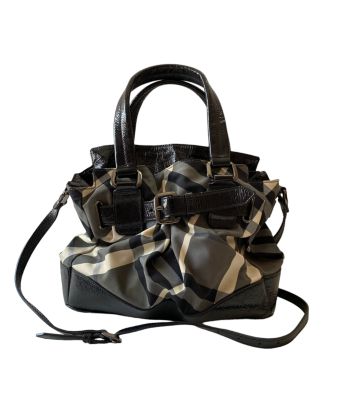 Burberry Bicolor Beat Check Nylon Shoulder Bag