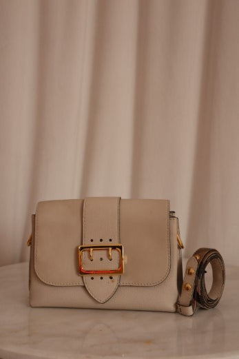 Burberry Beige Buckle Crossbody Bag