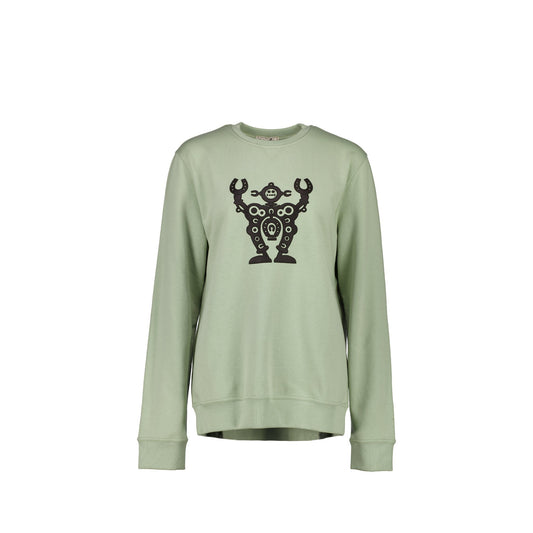 Hermes Size L Robert Sweatshirt with leather Light Green