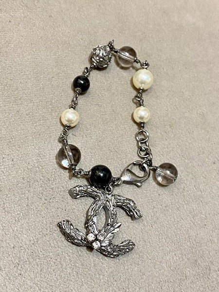 Chanel Tricolor CC Pearl Bracelet