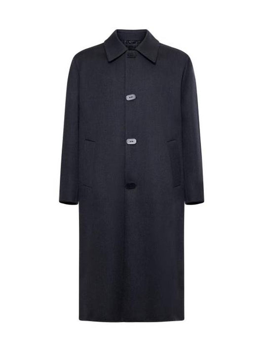 Fendi Wool Double Fabric Single Coat Blue