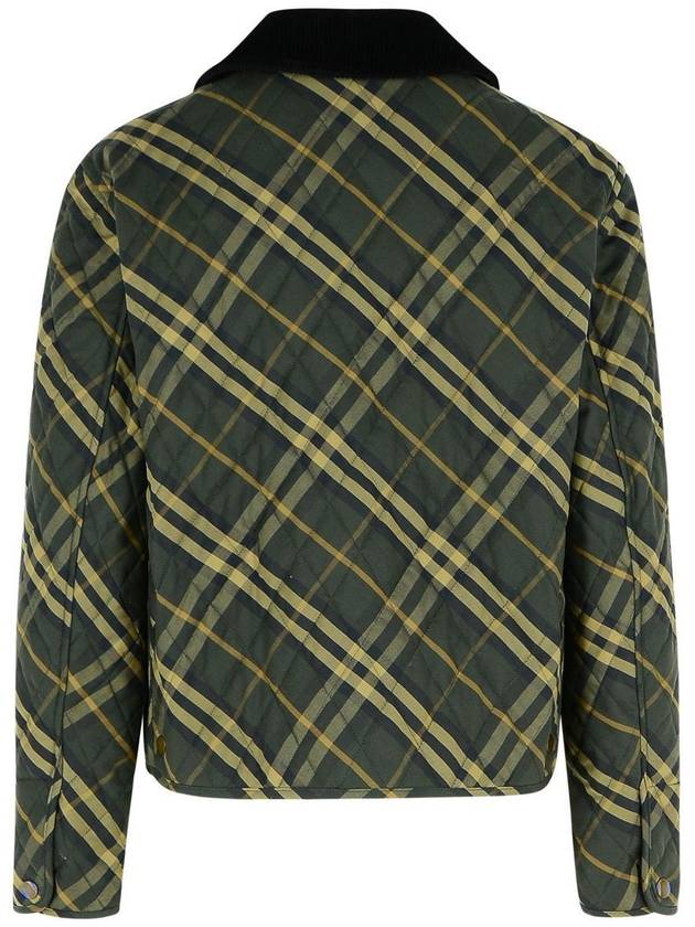 Burberry Barn Checked Quilted Cropped Jacket Shadow