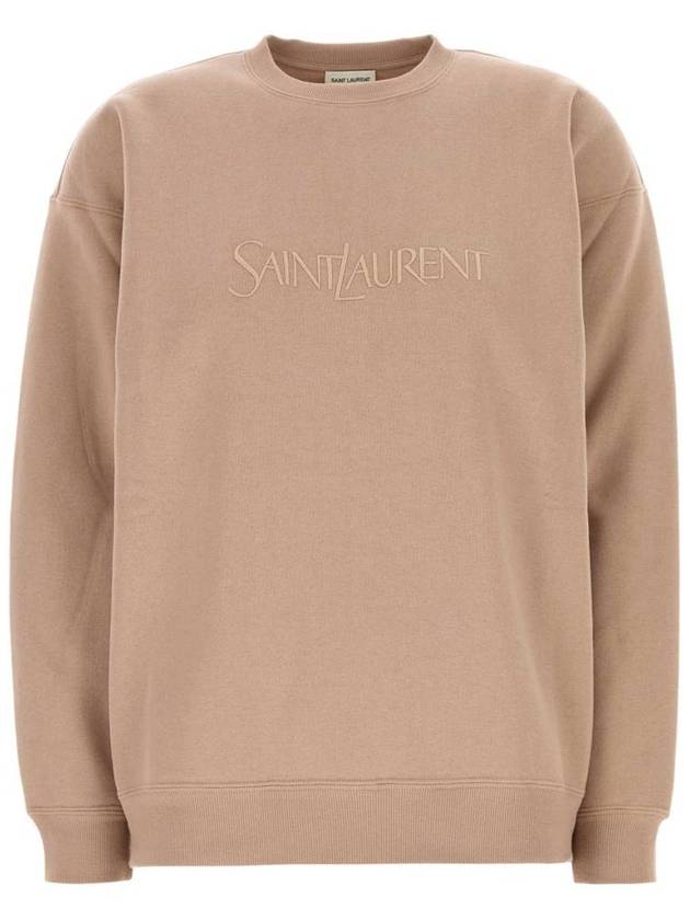 Saint Laurent hooded sweatshirt 802001 Y36SW 9950 NUDE ROSE