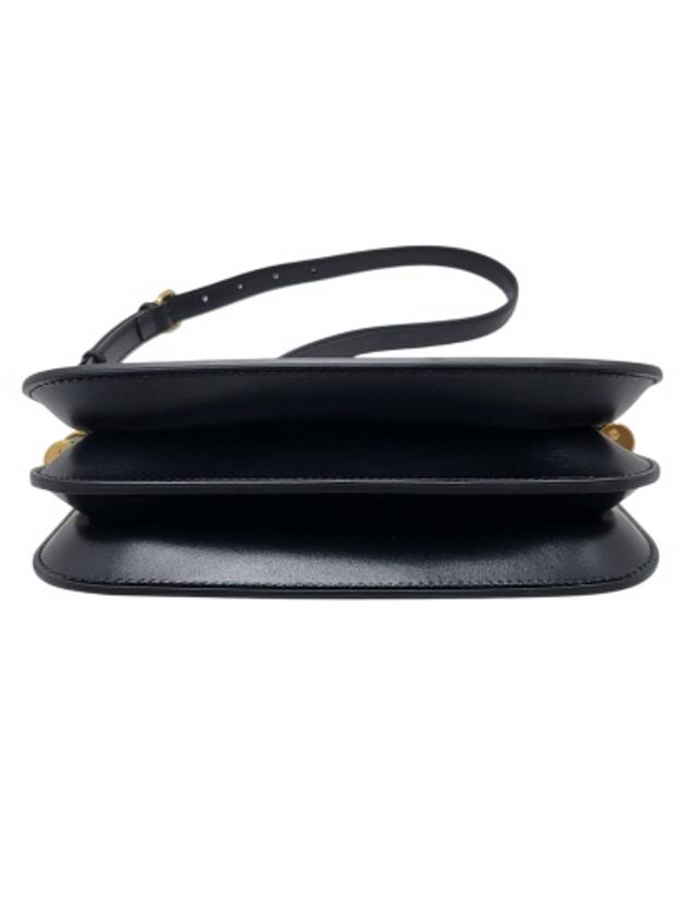 Fendi 8BT349 Black leather gold logo decorated touch shoulder bag