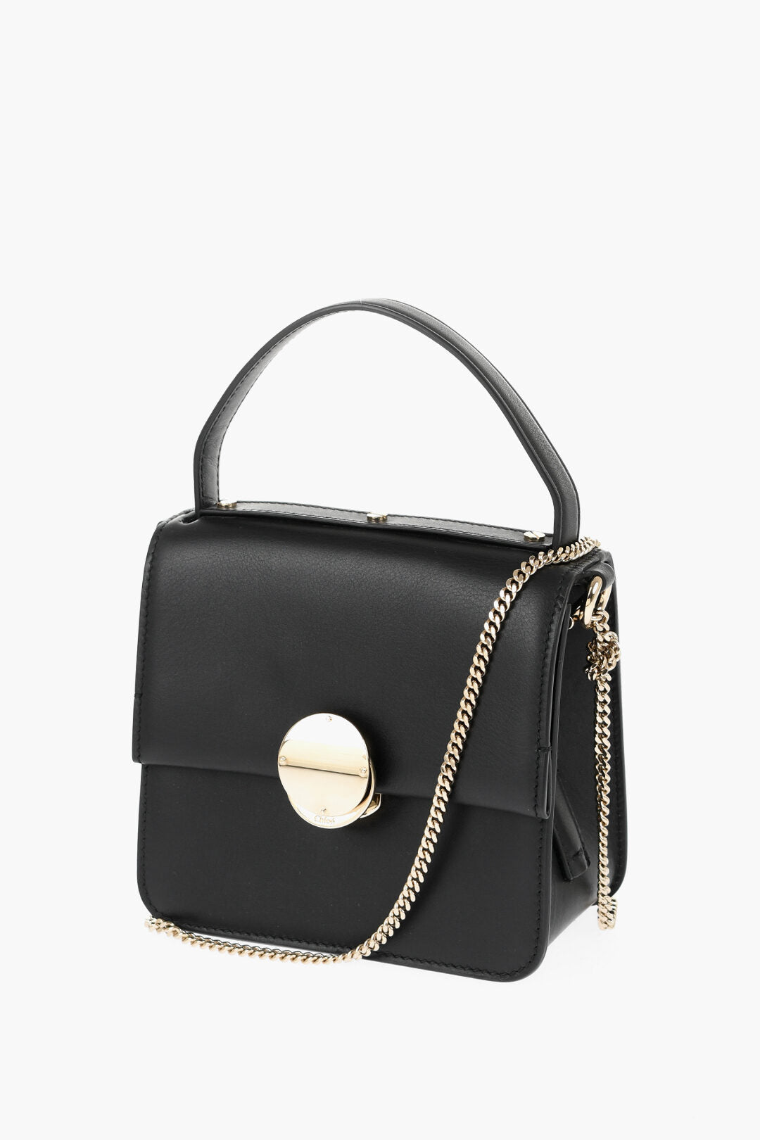 Chloe Leather Crossbody Bag With Golden-Effect Chain
