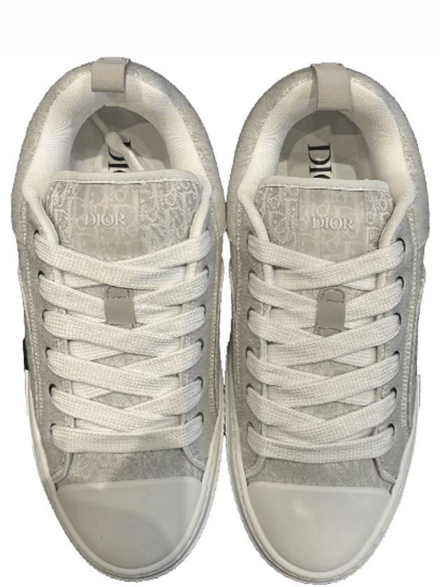 B23 Skater Oblique Jacquard Low Top Sneakers Cream Dior