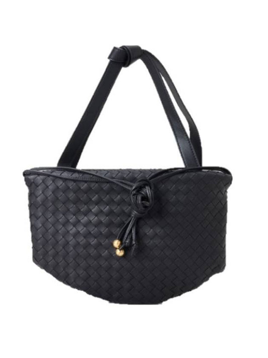 Bottega Veneta Intrecciato Bulb Tote Bag Black