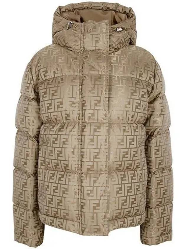 Fendi Monogram Technical Fabric Down Padding Brown