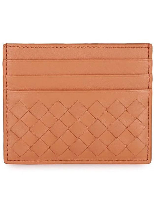 Bottega Veneta Intrecciato Card Wallet Orange