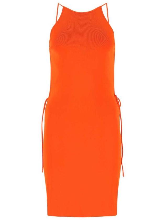 Bottega Veneta Women's Stretch Viscose Backless Midi Dress Sunburst