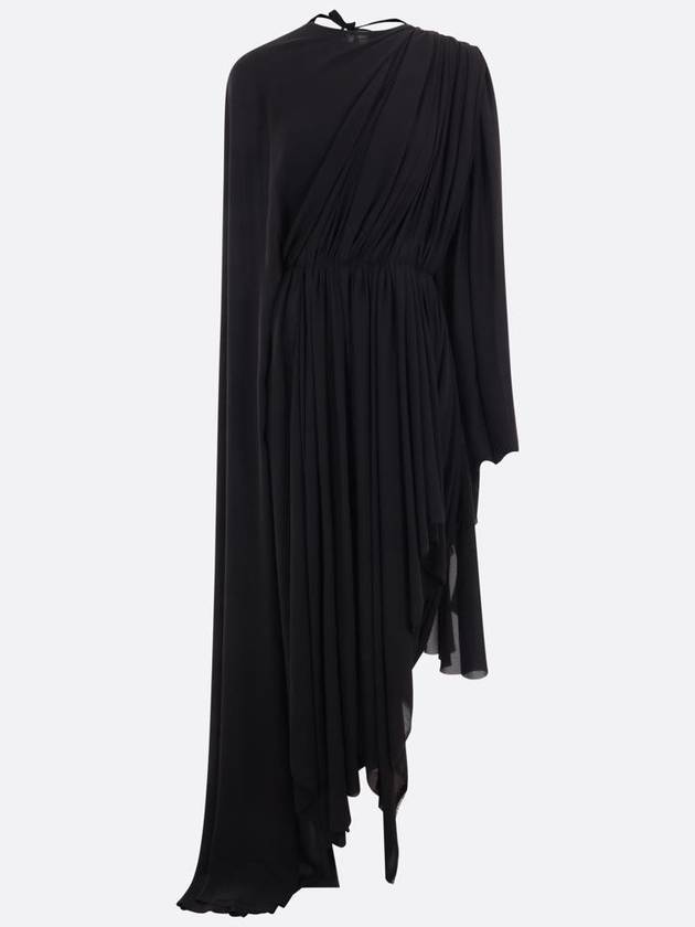 Balenciaga black all in asymmetrical dress 768709TGO081000 B0560955650