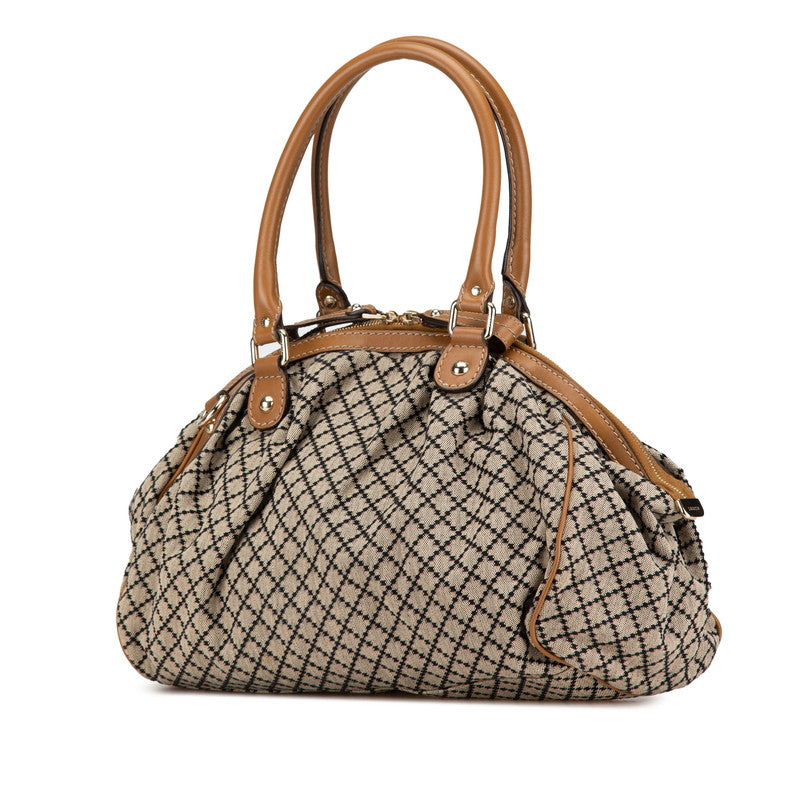 Gucci Sukey Diamante Canvas Leather 2way Bag