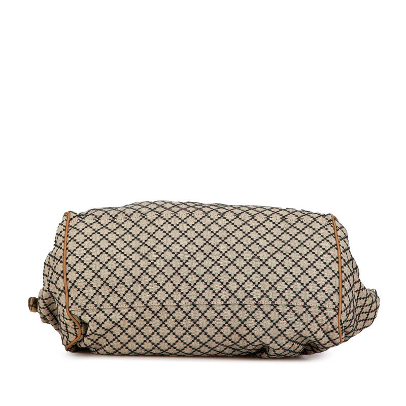 Gucci Sukey Diamante Canvas Leather 2way Bag