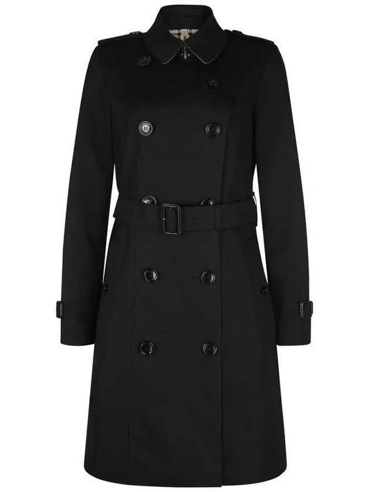 Burberry Chelsea Cotton Trench Coat Black