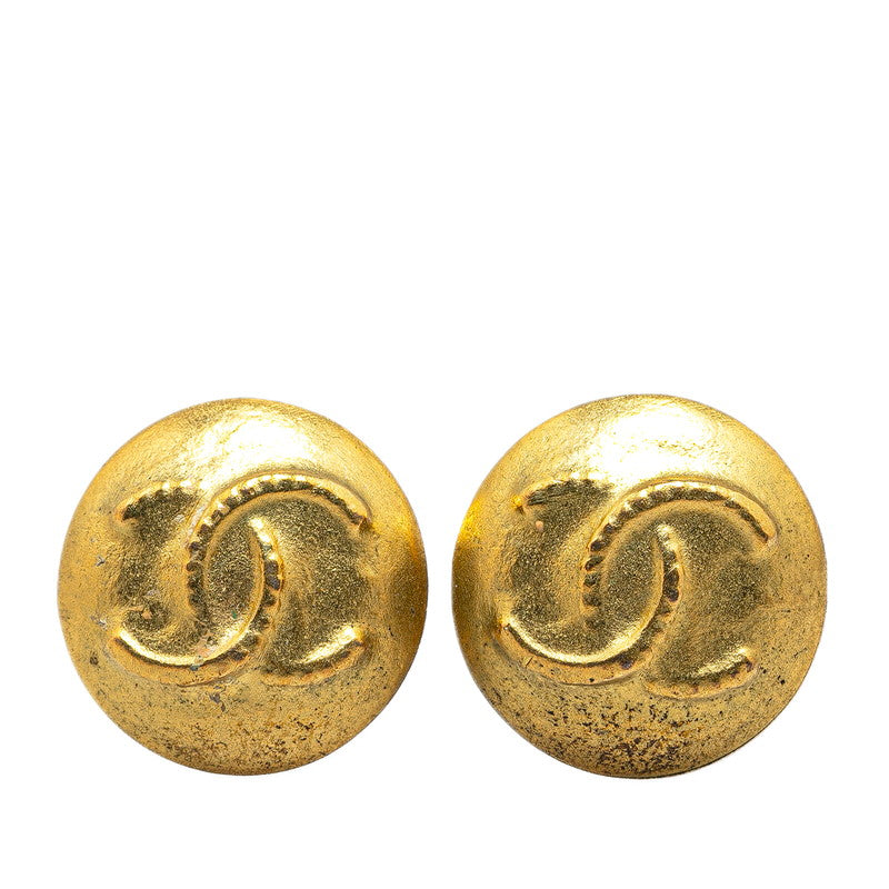 Chanel Vintage Coco Mark Earrings Gold