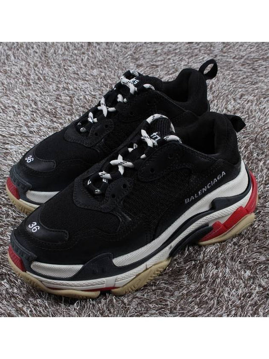 Balenciaga Triple S Black Red 36 230